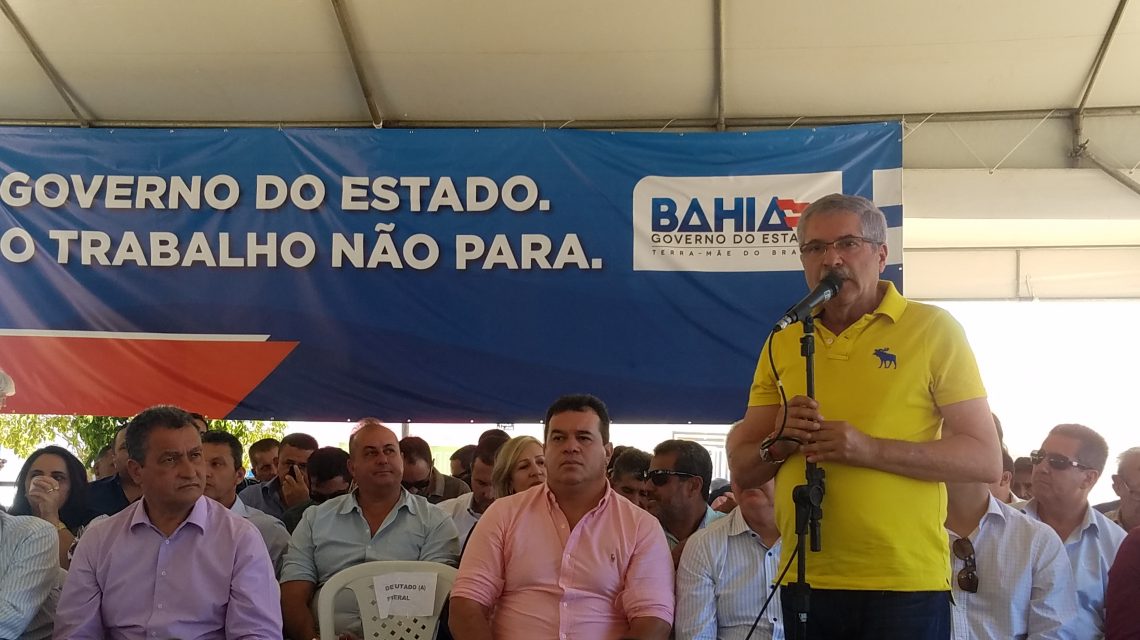 Dom Basílio faz festa para receber o governador do estado Rui Costa