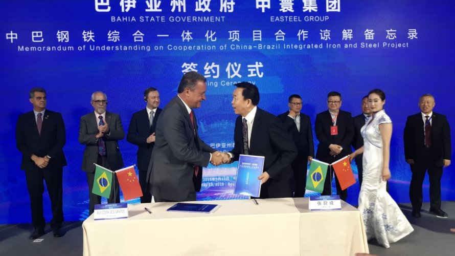 Rui Costa assina protocolo com empresa chinesa para investimento de U$ 7 bilhões em parque industrial
